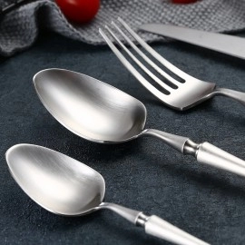 4Pcs/Set Stainless Steel Cutlery Set Cutter Fork Spoon