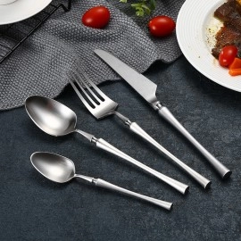 4Pcs/Set Stainless Steel Cutlery Set Cutter Fork S..