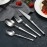 4Pcs/Set Stainless Steel Cutlery Set Cutter Fork Spoon
