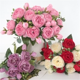 5 Heads Of Bud Peony Artificial Flower