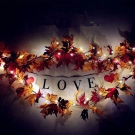 Simulate Maple Leaf Rattan String Light Decoration