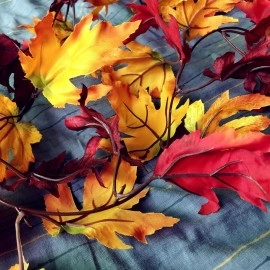 Simulate Maple Leaf Rattan String Light Decoration